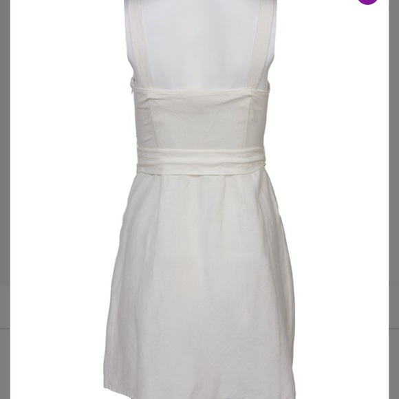 SOLD 2/$15 Forever 21 white linen blend dress - Picture 2 of 6